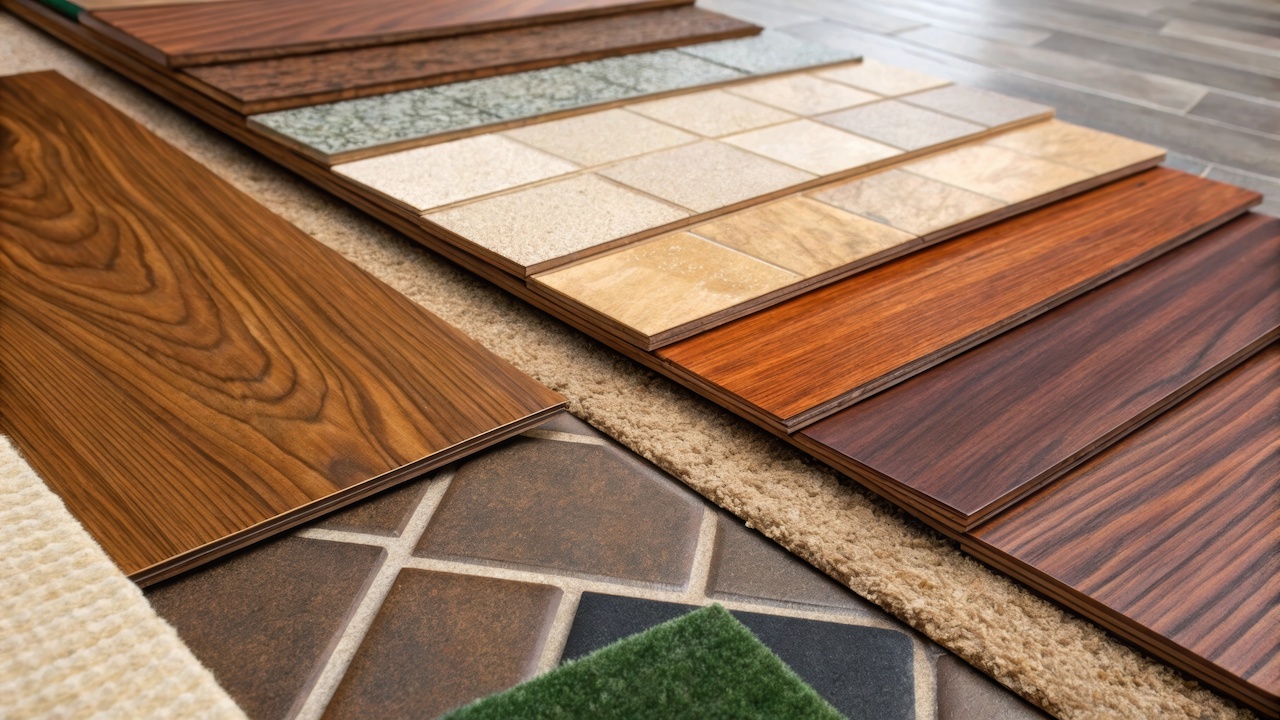 Different flooring materials